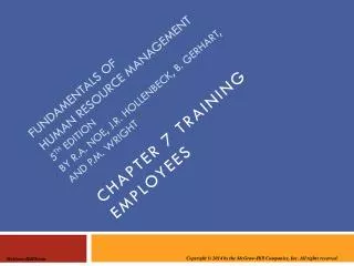 Chapter 7 training employees
