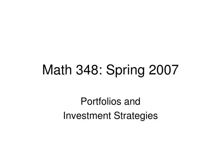 math 348 spring 2007
