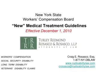 Craig E. Rosasco, Esq. 1-877-NY-DBLAW nydisabilitylaw crosasco@nydisabilitylaw