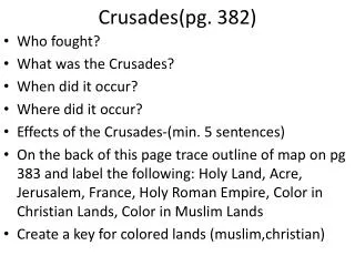 Crusades(pg. 382)