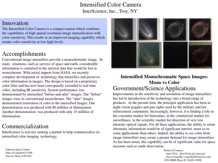 intensified color camera interscience inc troy ny