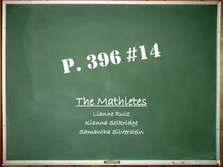 P. 396 #14