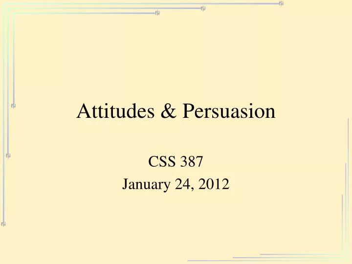 attitudes persuasion