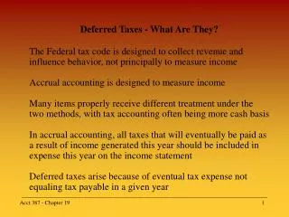 Deferred Taxes - What Are They?