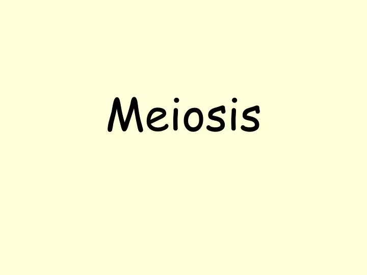 meiosis