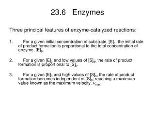 23.6 Enzymes