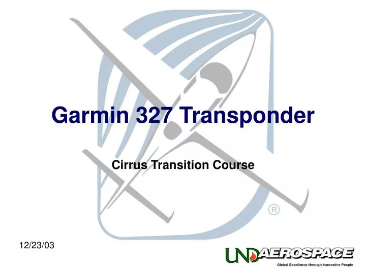 garmin 327 transponder