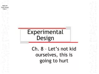 experimental design