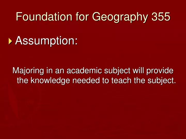 foundation for geography 355