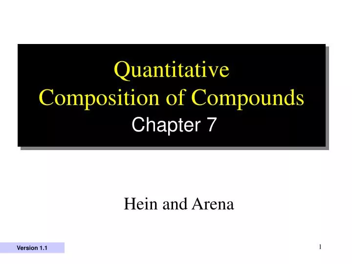 quantitative composition of compounds chapter 7
