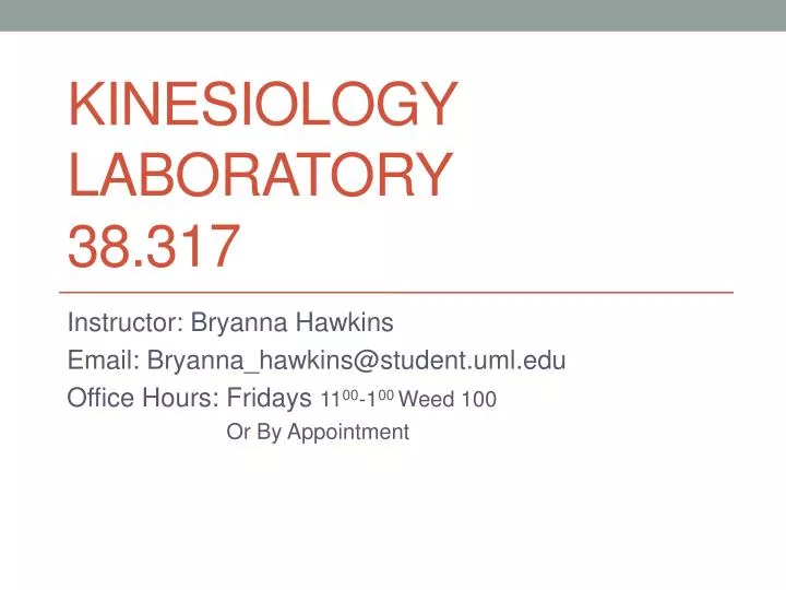 kinesiology laboratory 38 317