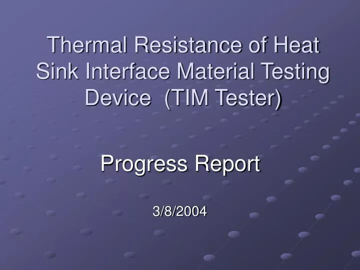 thermal resistance of heat sink interface material testing device tim tester