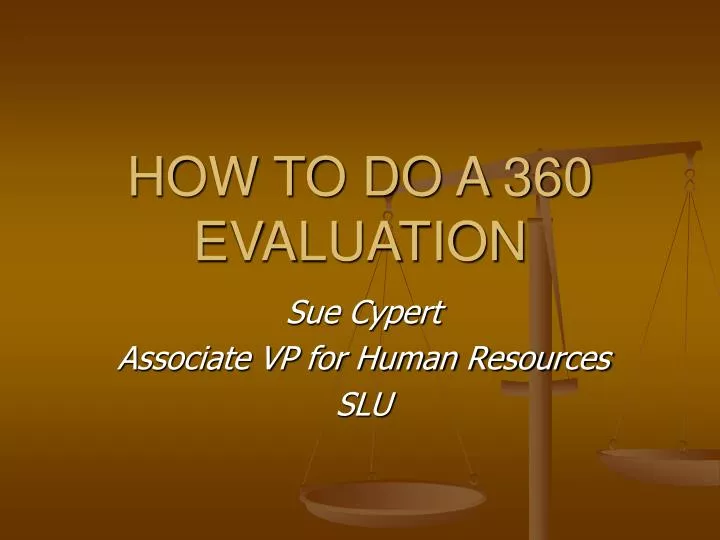 how to do a 360 evaluation