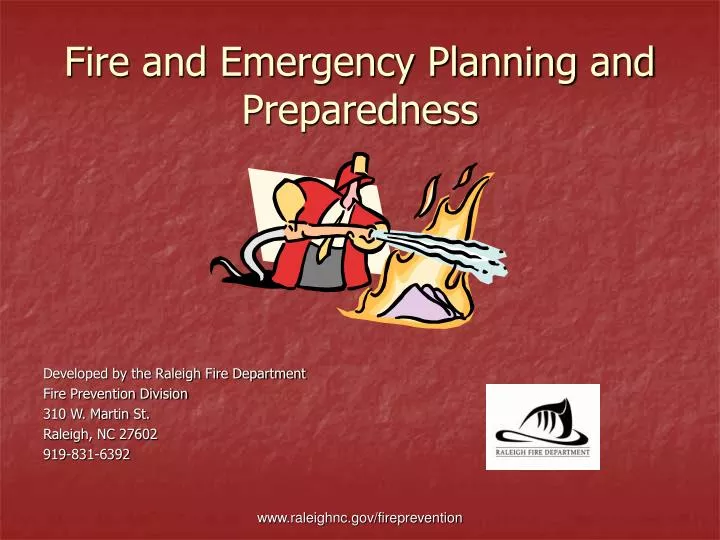 fire and emergency planning and preparedness
