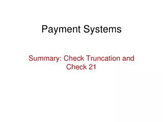 Payment Systems