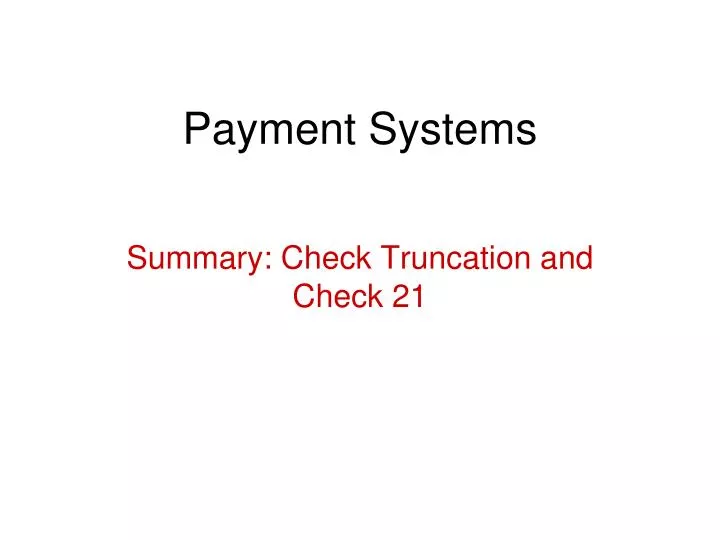 payment systems