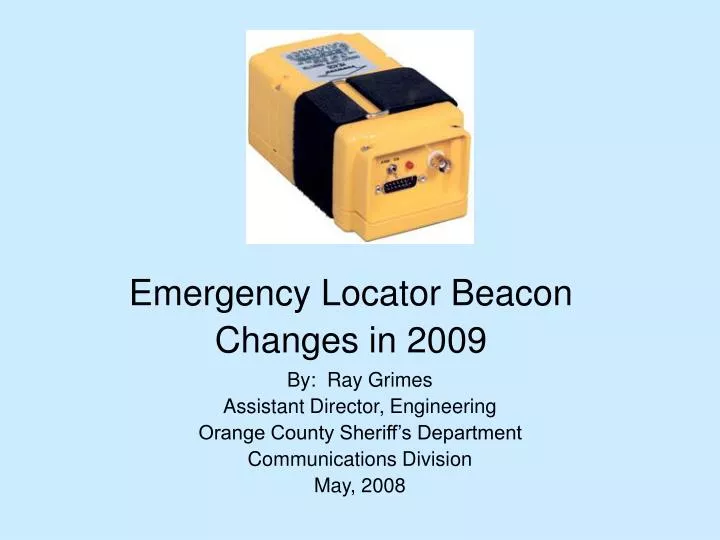 emergency locator beacon changes in 2009