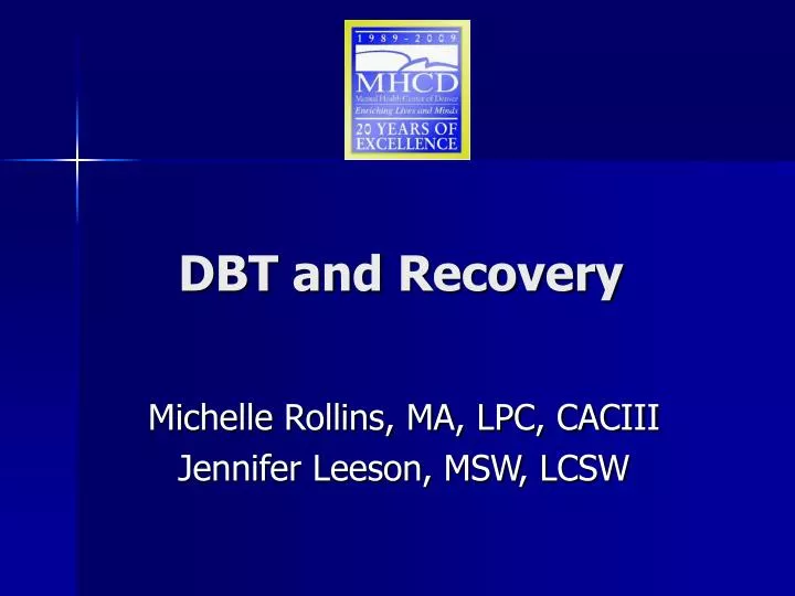 dbt and recovery