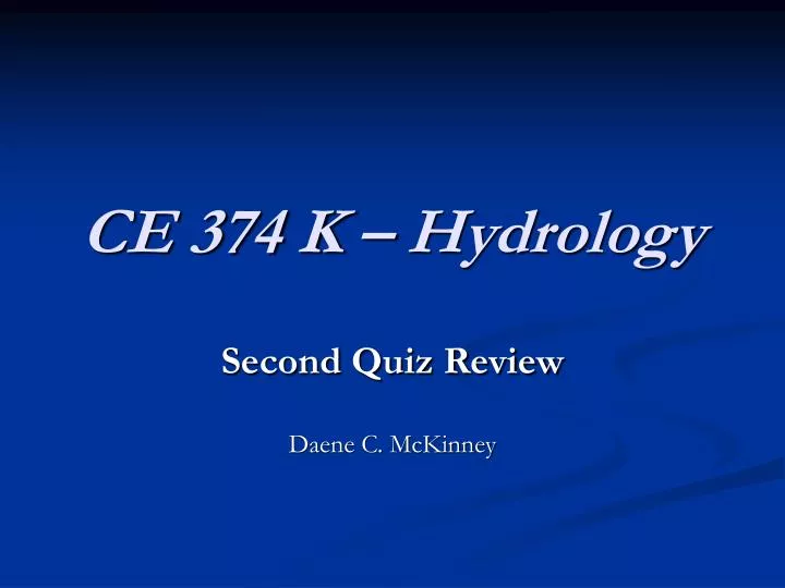 ce 374 k hydrology