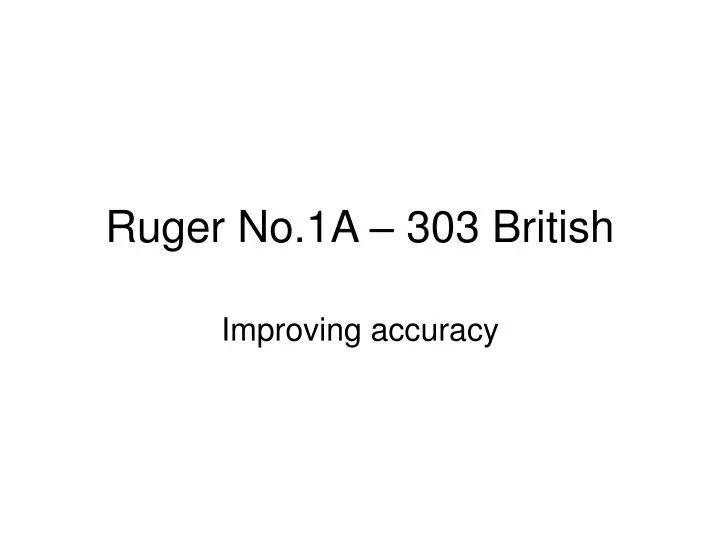 ruger no 1a 303 british