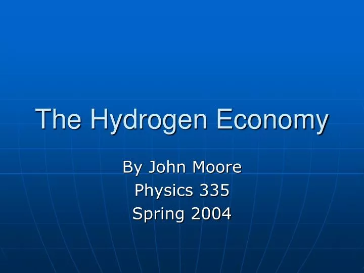the hydrogen economy