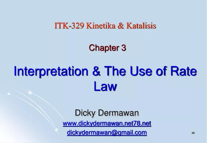 interpretation the use of rate law