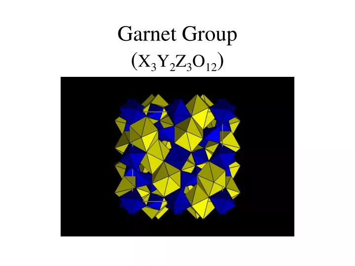 garnet group x 3 y 2 z 3 o 12