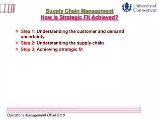 supply chain management how is strategic fit achieved