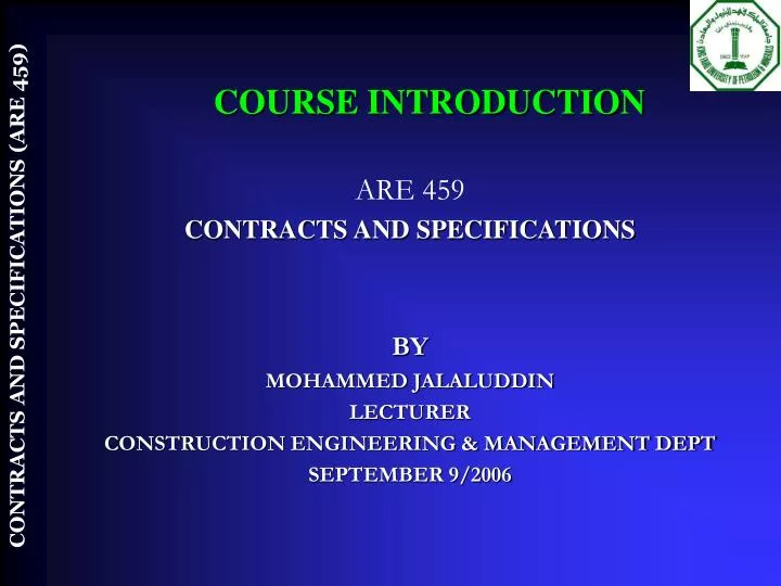 course introduction