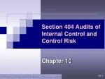 Section 404 Audits of Internal Control and Control Risk - slide 1