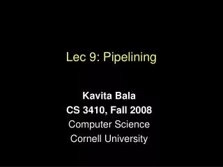 lec 9 pipelining