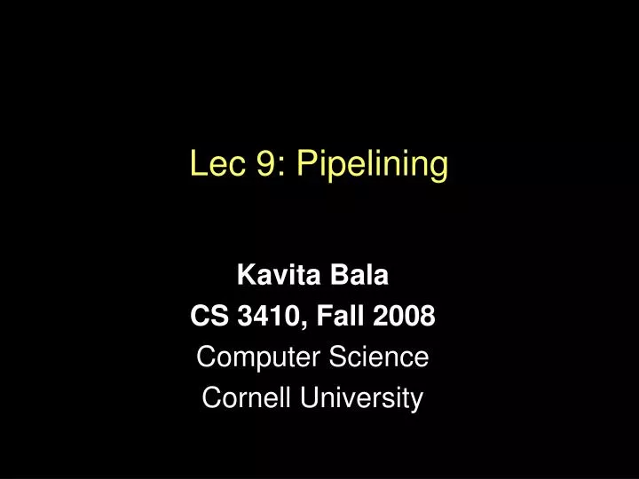 lec 9 pipelining