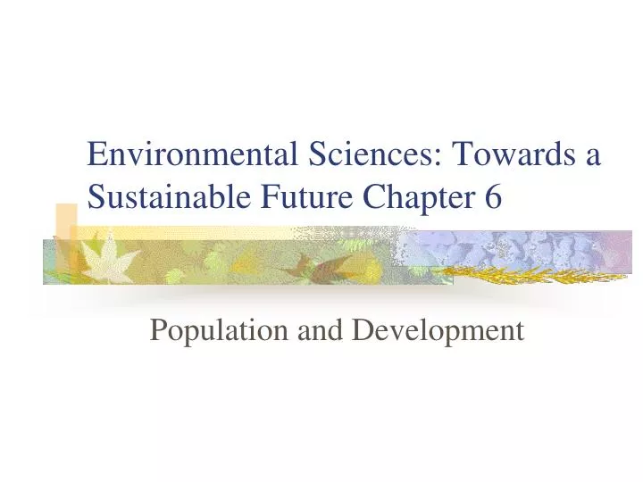 environmental sciences towards a sustainable future chapter 6