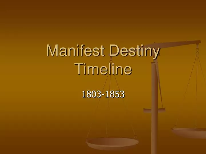 manifest destiny timeline