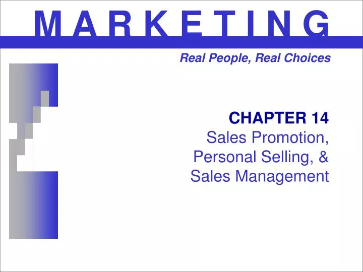 chapter 14 sales promotion personal selling sales management