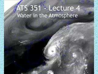 water in the atmosphere