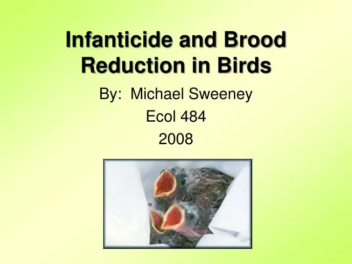 infanticide and brood reduction in birds