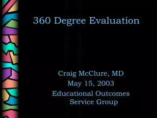 360 Degree Evaluation