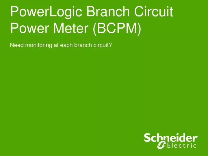 powerlogic branch circuit power meter bcpm