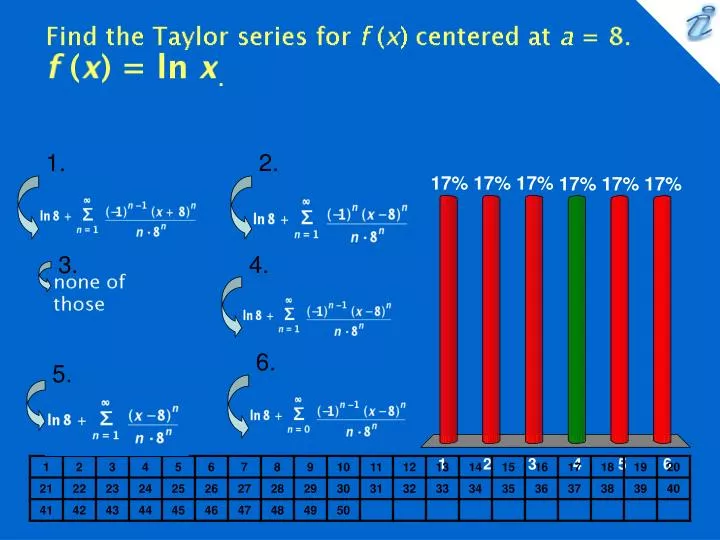 find the taylor series for f x centered at a 8 image