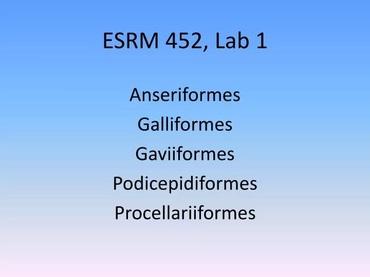esrm 452 lab 1