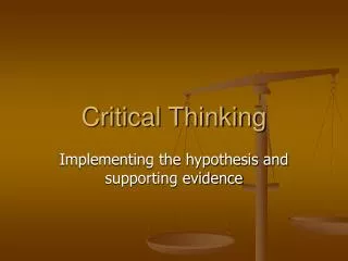 Critical Thinking