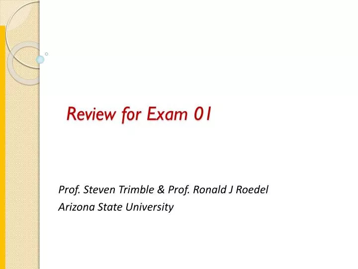 review for exam 01