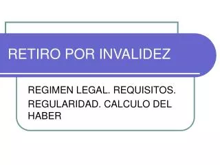 retiro por invalidez