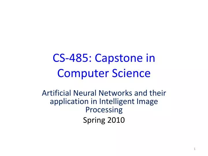 cs 485 capstone in computer science
