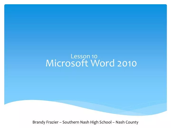 microsoft word 2010