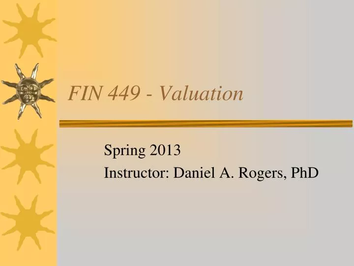 fin 449 valuation