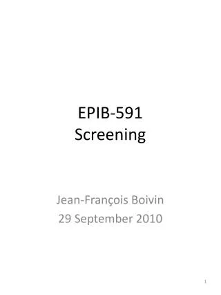 EPIB-591 Screening