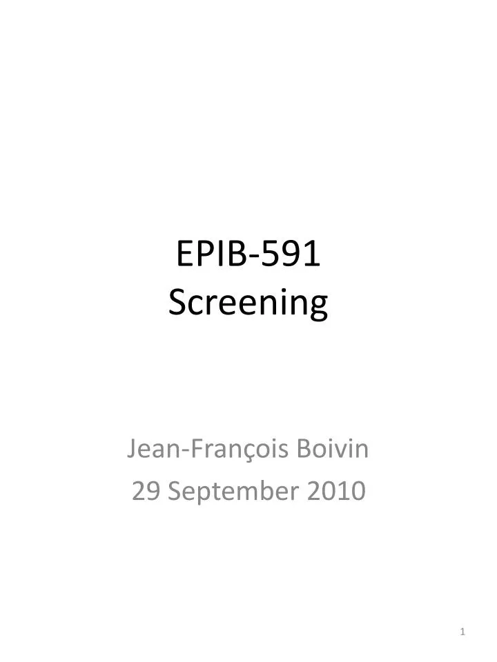 epib 591 screening