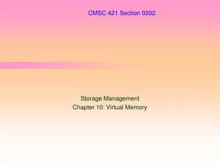 cmsc 421 section 0202